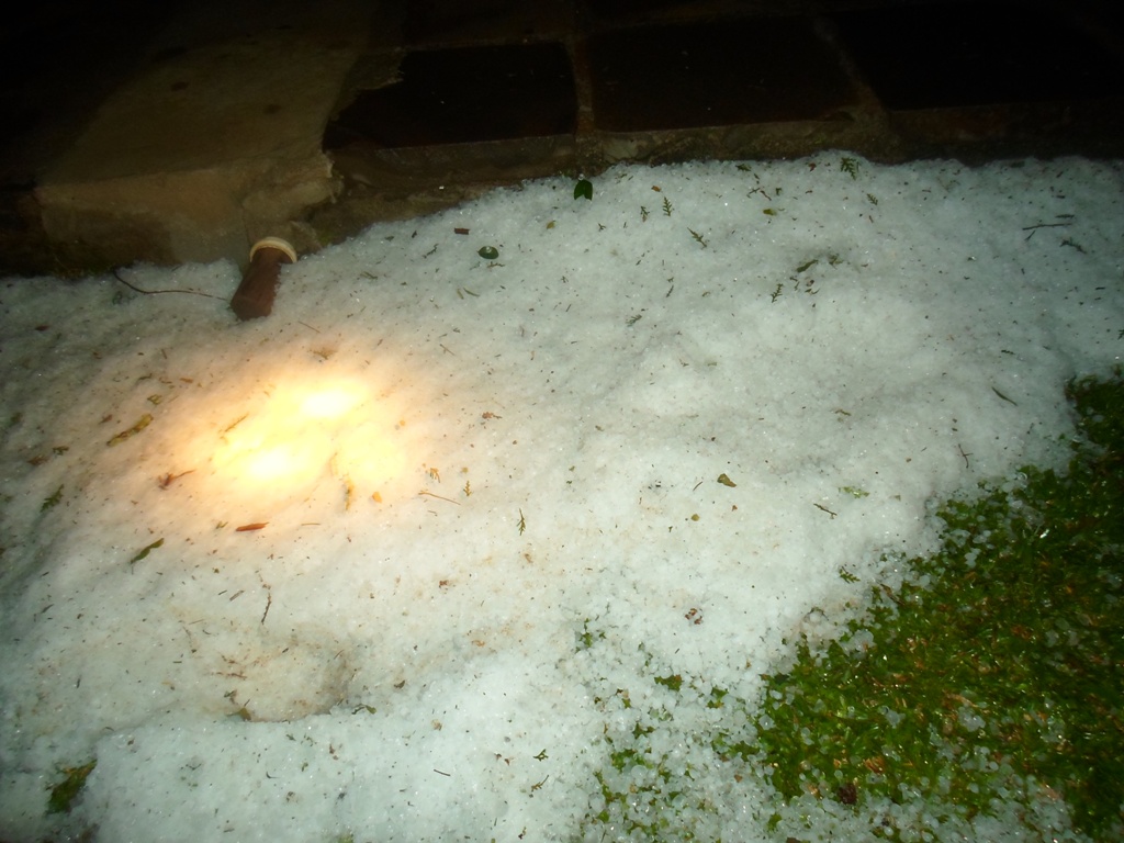 Granizo provoca perdas na área agrícola de Vila Maria
