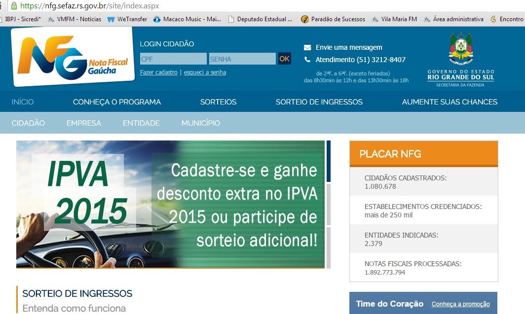 Mariense é sorteado no Programa Nota Fiscal Gaúcha