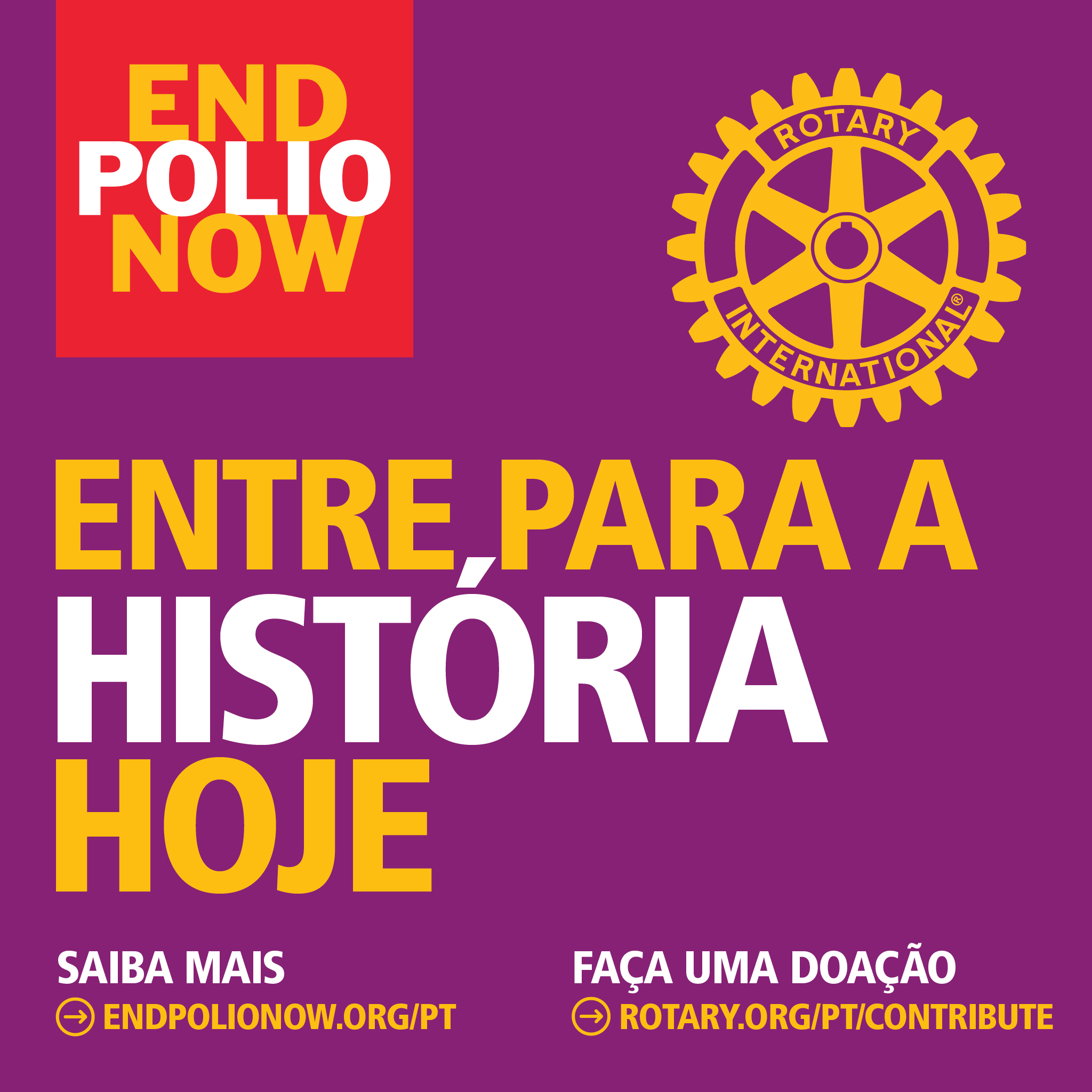 Rotary Clube na luta para erradicar a poliomielite