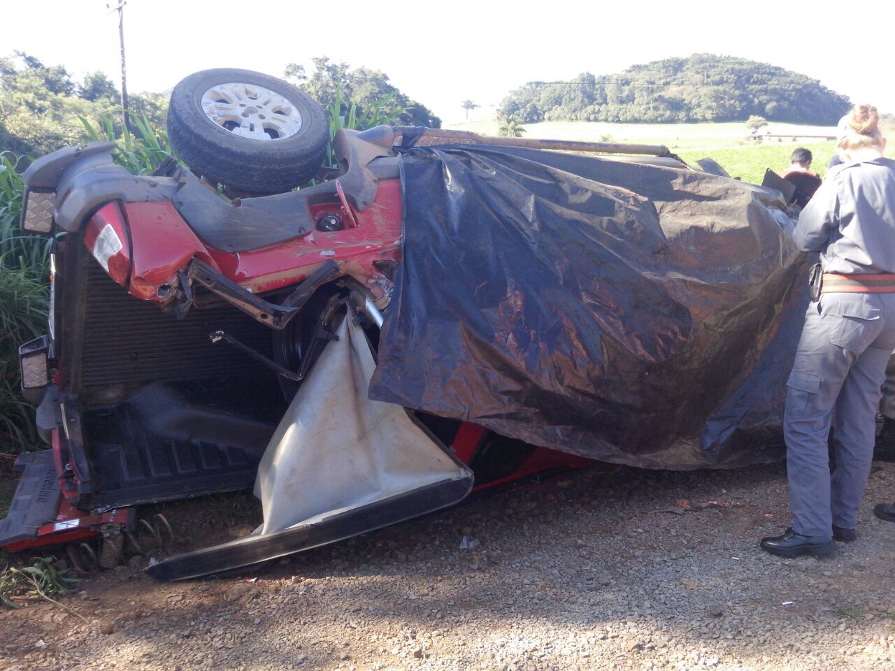 Acidente com morte na ERS 324 em Vila Maria