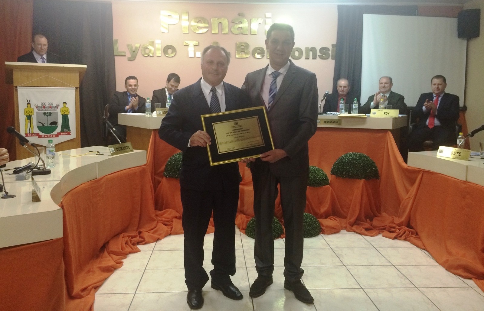 Odolir Parizzi é homenageado na CMV de Marau
