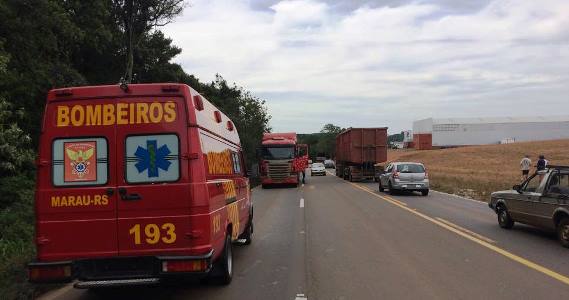 Caminhão  atropela criança de 09 anos na  ERS 324