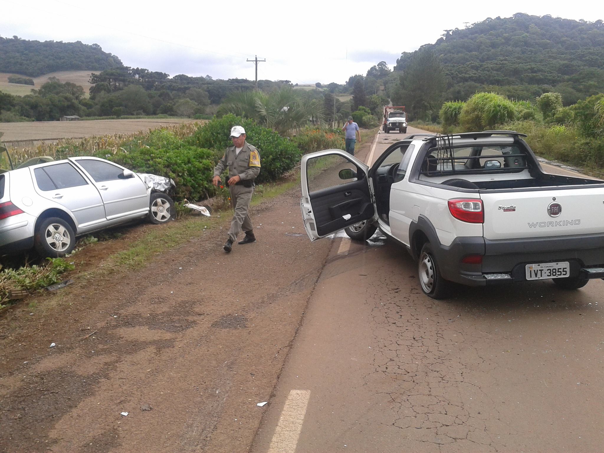 Acidente na ERS 132 entre Vila Maria e Camargo deixa quatro feridos