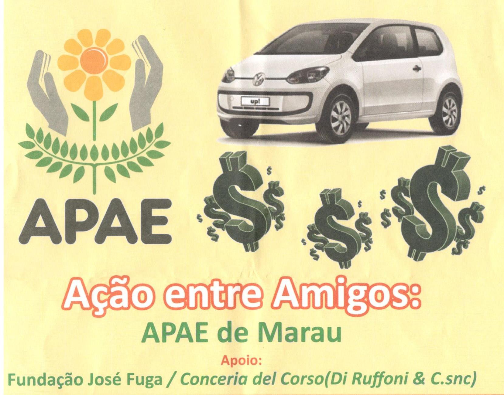 Ação entre Amigos da APAE: ganhador do automóvel UP é de Vila Maria