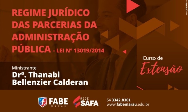 FABE MARAU promove Curso de Extensão sobre Lei 13019-2014
