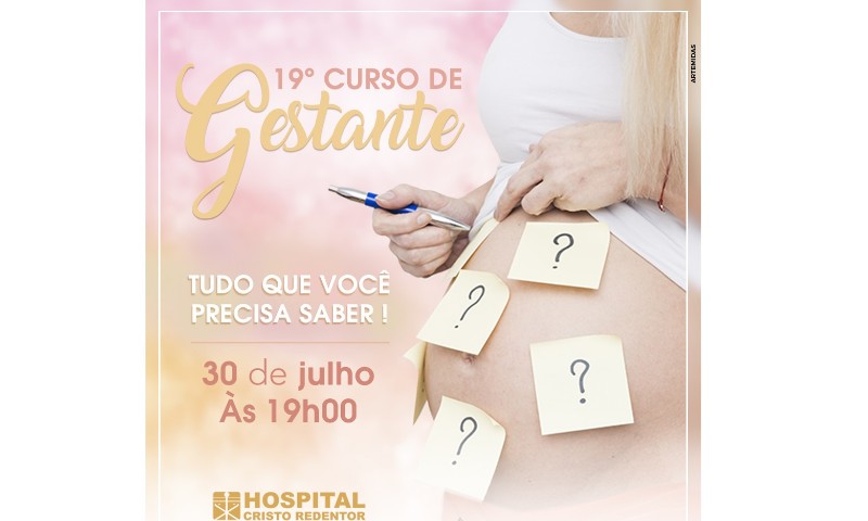 Hospital Cristo Redentor promove 19º Curso de Gestantes