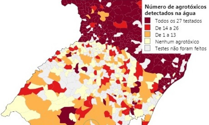 “Coquetel” com 27 agrotóxicos foi achado na água de 1 em cada 4 municípios