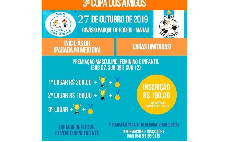 FUTSAL: SER Dos Amigos promove 3ª Copa dos Amigos