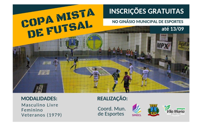 ESPORTE: Copa Mista de Futsal de Vila Maria está com inscrições abertas