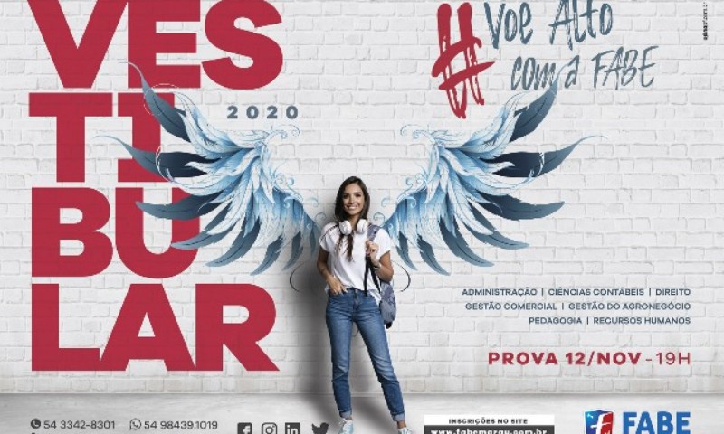 Últimos dias para inscrições do Vestibular de Verão FABE Marau
