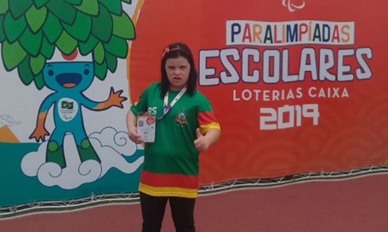 Aluna da APAE de Marau participa da maior competição do mundo para pessoas com deficiência em idade escolar