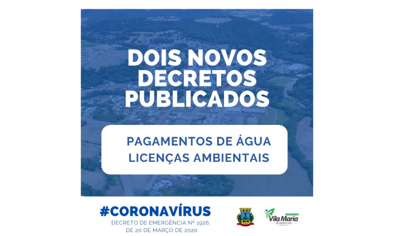 Município de Vila Maria publica dois novos decretos