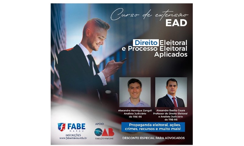 FABE Marau promove curso EAD sobre Direito Eleitoral e Processo Eleitoral