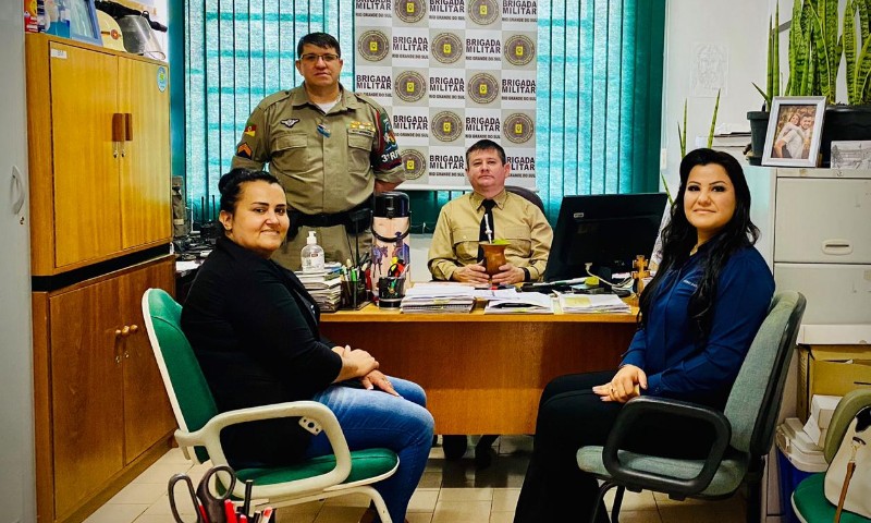 CORRENTE DO BEM: Brigada Militar de Marau em parceria com FENACE E CIMBALAGENS ARIA faz doação ao Grupo do Bem