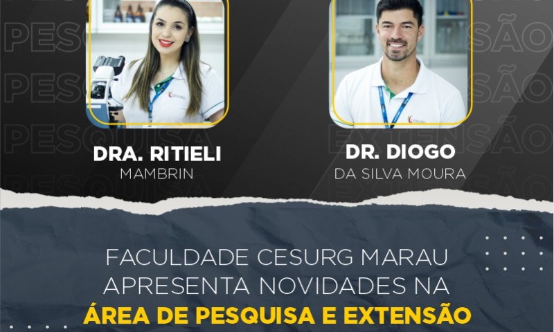 Faculdade CESURG Marau apresenta novidades na área de Pesquisa e Extensão