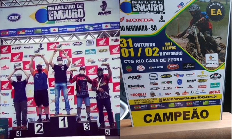 MOTOCROSS: Pilotos gaúchos vencem etapa do Campeonato Brasileiro de Enduro