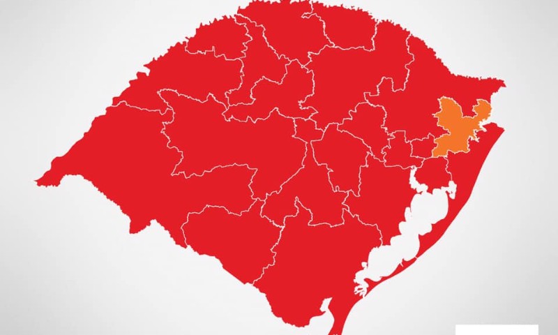 Pedidos de reconsideração são indeferidos e RS se mantém com 20 regiões em vermelho