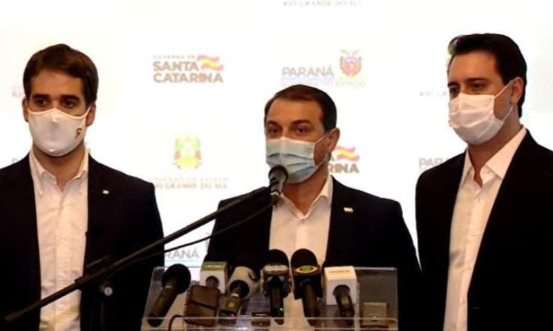 RS, SC e PR terão articulação conjunta no enfrentamento à Covid-19