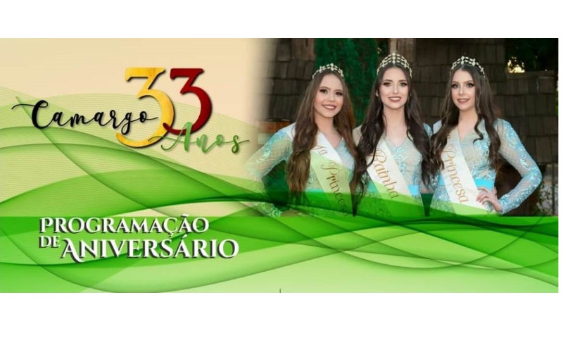 ANIVERSÁRIO: Camargo comemora 33 anos de emancipação dia 12 de maio