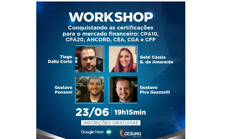 CESURG debate em workshop a importância das certificações da ANBIMA e as oportunidades do mercado financeiro