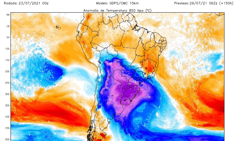 CLIMA: Onda de frio pode ser uma das mais intensas neste século no Brasil