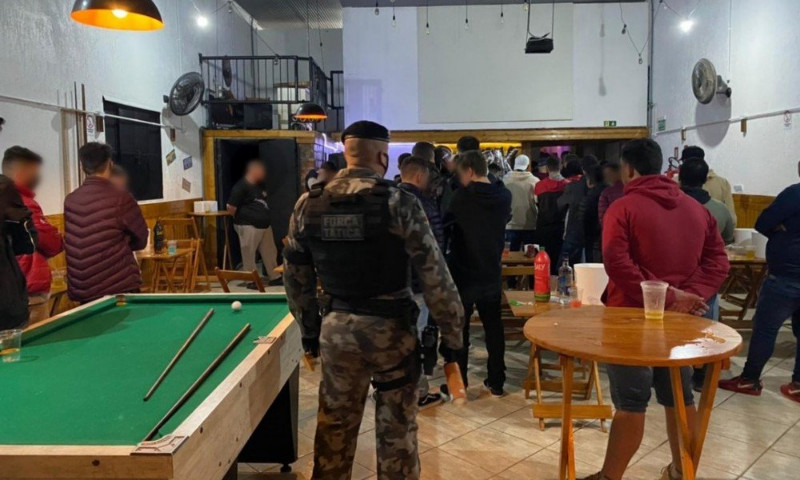Operação Força Tática: Festa clandestina com 240 pessoas é interditada em Casca