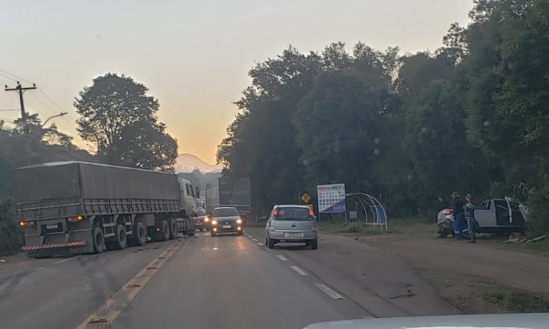 Acidente de trânsito na ERS 324 envolve veículo de Vila Maria
