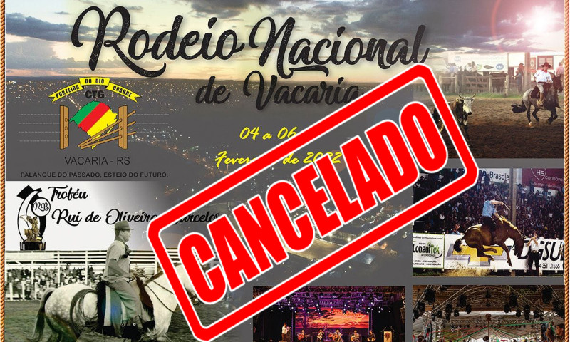 ESTADO: Rodeio Nacional de Vacaria é cancelado devido ao aumento de casos de Covid-19