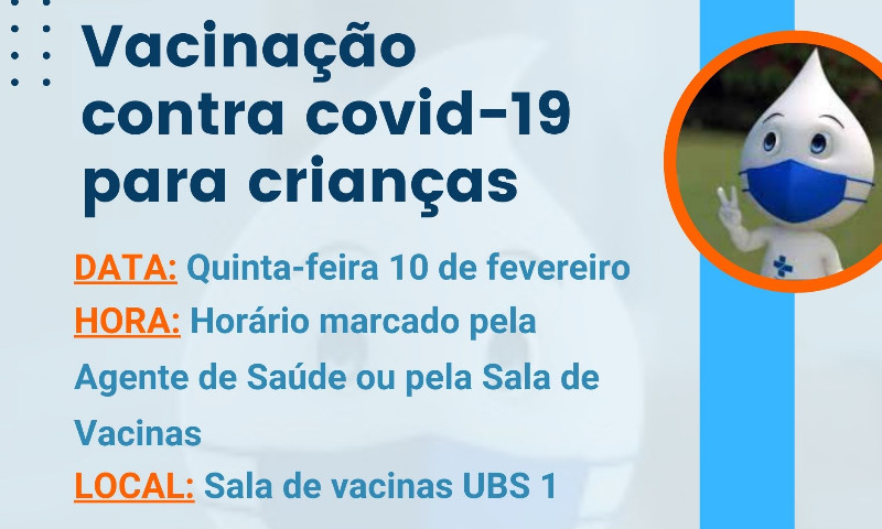 COVID-19: Nesta quinta-feira dia 10 tem vacinação para crianças em Vila Maria