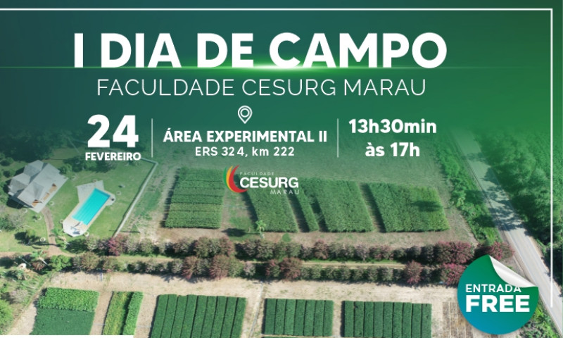 I Dia de Campo da Faculdade CESURG Marau acontece no dia 24 de fevereiro