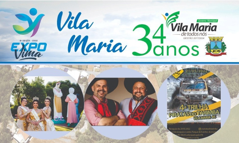 Município de Vila Maria divulga programação do mês de aniversário