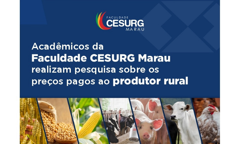 Acadêmicos da Faculdade CESURG realizam pesquisa sobre os preços pagos ao produtor rural