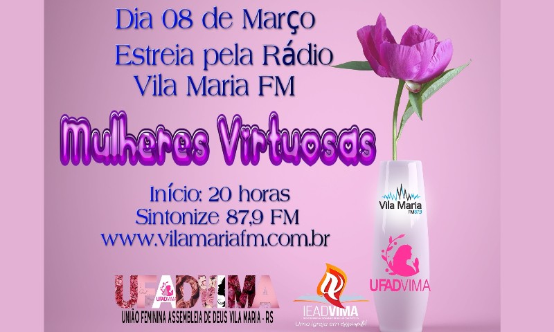 Programa Mulheres Virtuosas estreia na Rádio Vila Maria FM
