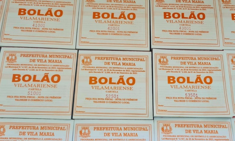 NOTA FISCAL: Vila Maria terá dois sorteios do Bolão Vilamariense em 2024