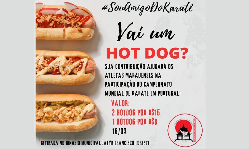 Atletas da Escola Shobu-Kan realizam venda de hotdog para ir ao Mundial de Karate