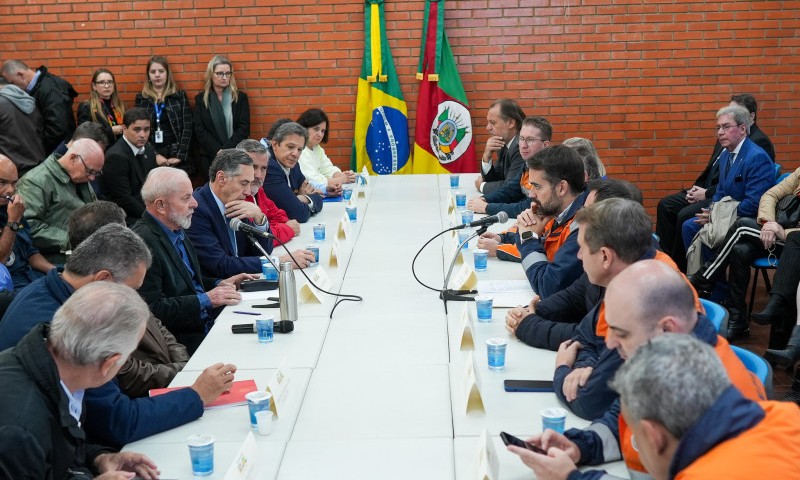 Leite recebe Lula para anúncio de novas medidas voltadas aos afetados pelas chuvas