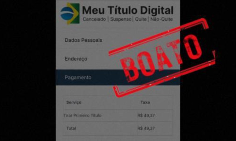 Golpe: site Meu Título Digital, que cobra R$ 49 para tirar título de eleitor, é falso e não pertence à Justiça Eleitoral