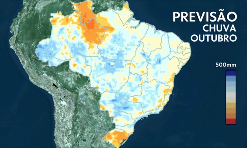 CLIMA: Outubro poderá ter chuvas acima da média