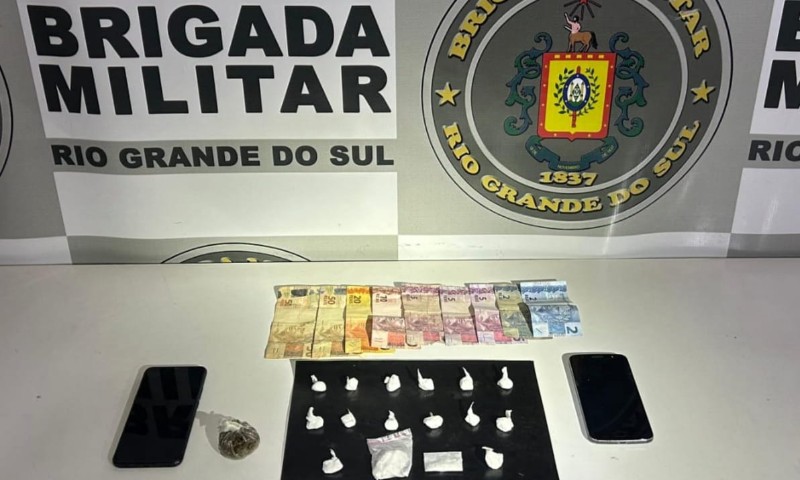 Guaporé: Brigada Militar prende homem por tráfico de drogas