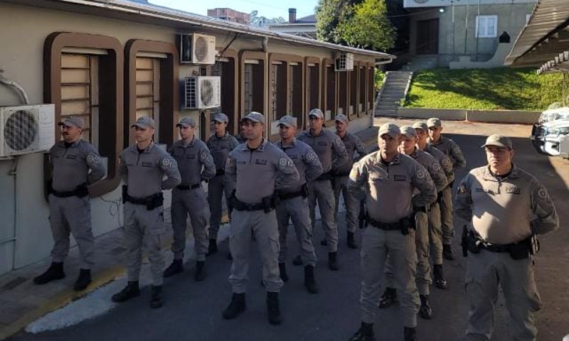 3º Esquadrão da Brigada Militar em Marau recebe reforço de 14 novos soldados