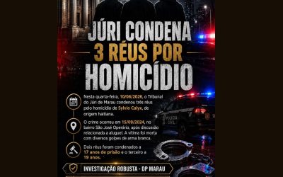 JUSTIÇA: Júri condena três réus por homicídio em Marau
