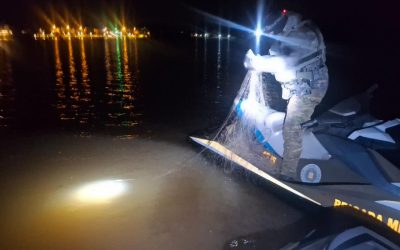 Brigada Militar apreende petrechos usados na pesca ilegal na Barragem de Ernestina