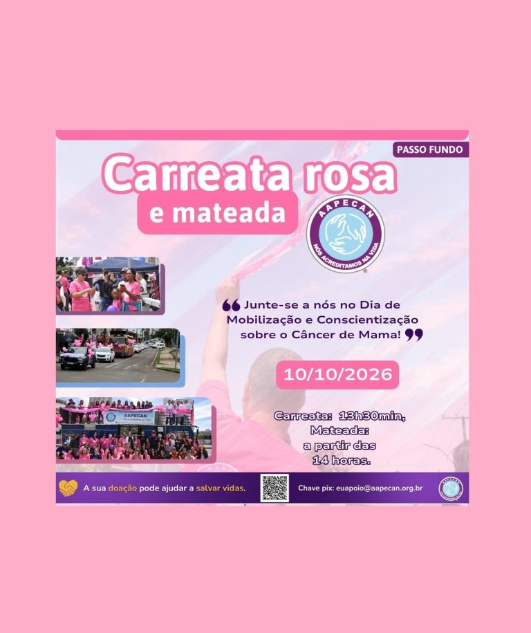 Aapecan Passo Fundo inicia programação do Outubro Rosa com ações de conscientização e Mateada Rosa